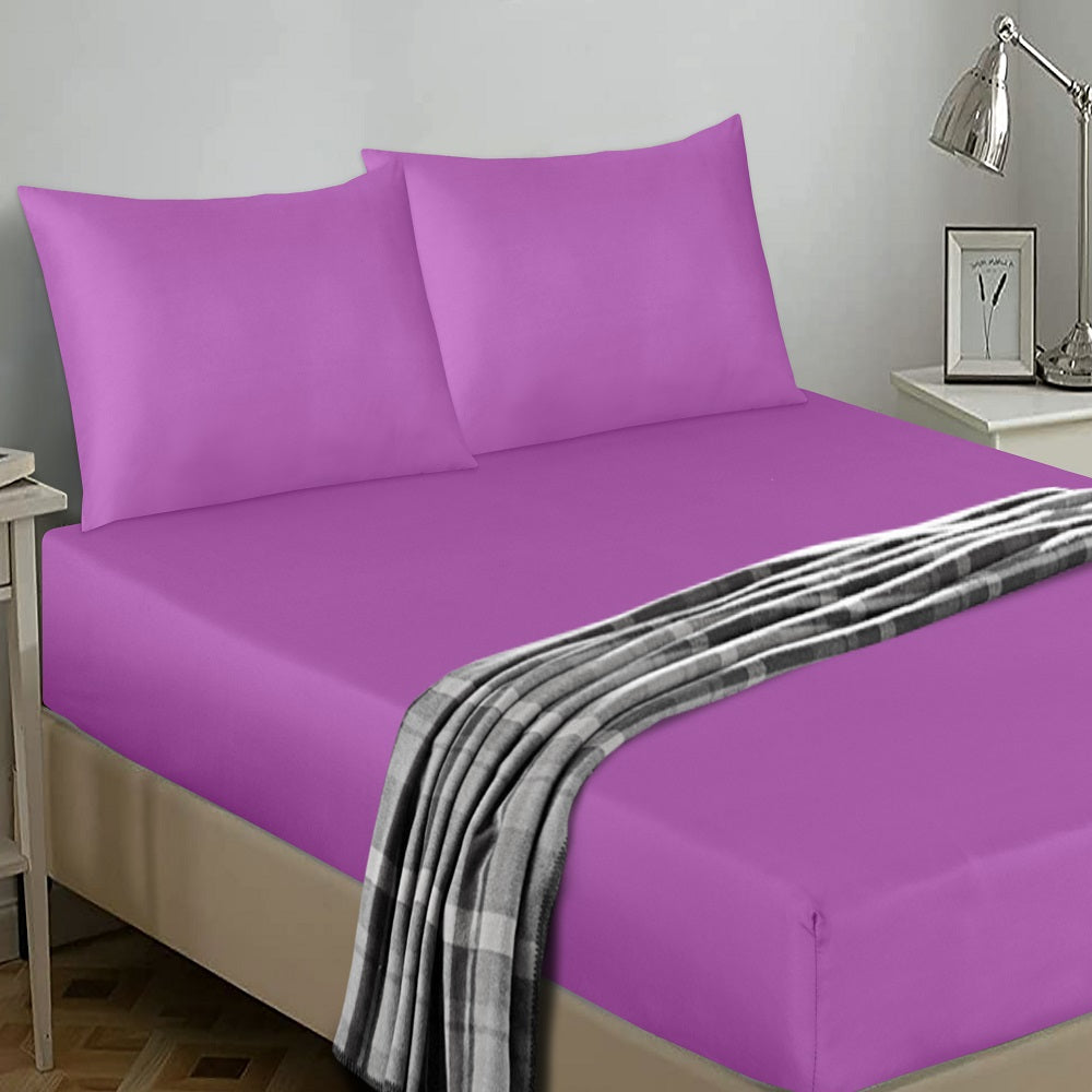 Microfiber  25cm Extra Deep Fitted sheet Bedding Set Warm and Cozy Lilac