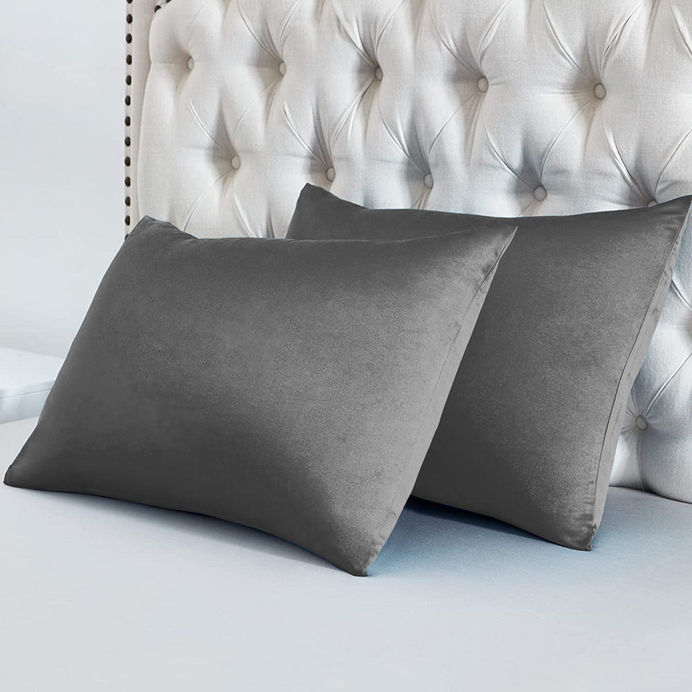 Luxury Silk Pillow Cases Sleep Easy Pure Silk pillowcase charcoal