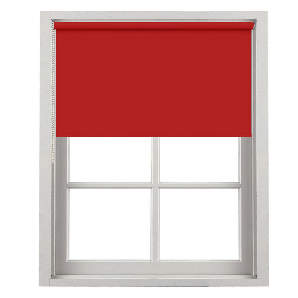 Red 100% Blackout roller blinds Thermal polyester fabric