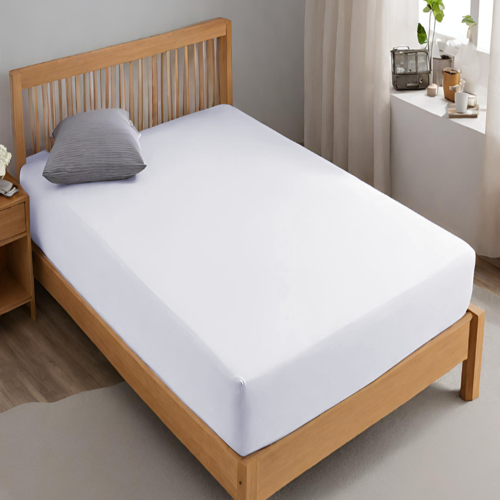 White 40cm Fitted Sheet Warm and Cozy Perfect For your Bedding