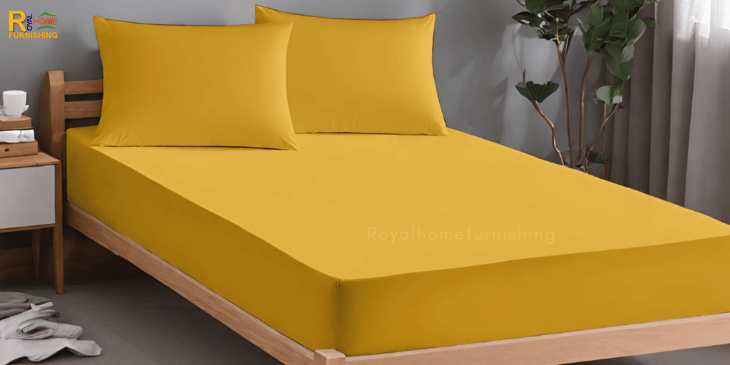 Microfiber Fitted Sheet 30 CM Warm Cozy and Super Soft Ochre