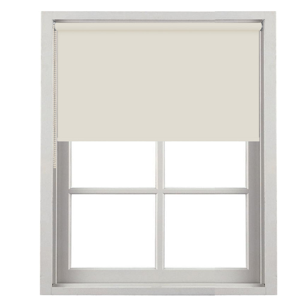 Cream 100% Blackout roller blinds Thermal polyester fabric