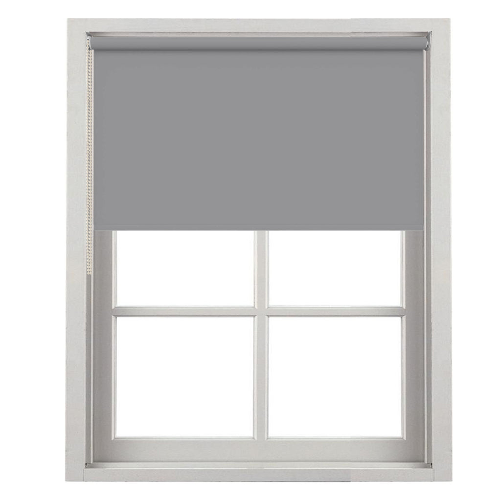 Silver grey 100% Blackout roller blinds Thermal polyester fabric