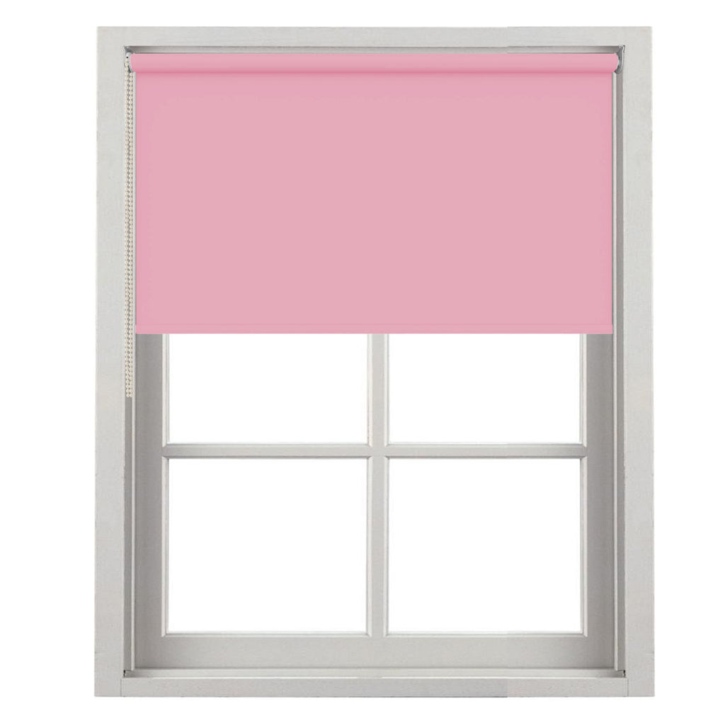 Pink 100% Blackout roller blinds Thermal polyester fabric