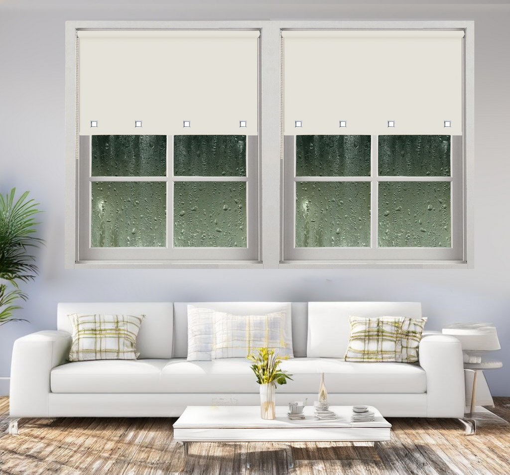 Natural Square Eyelet roller Blinds Daylight Blinds Easy fit