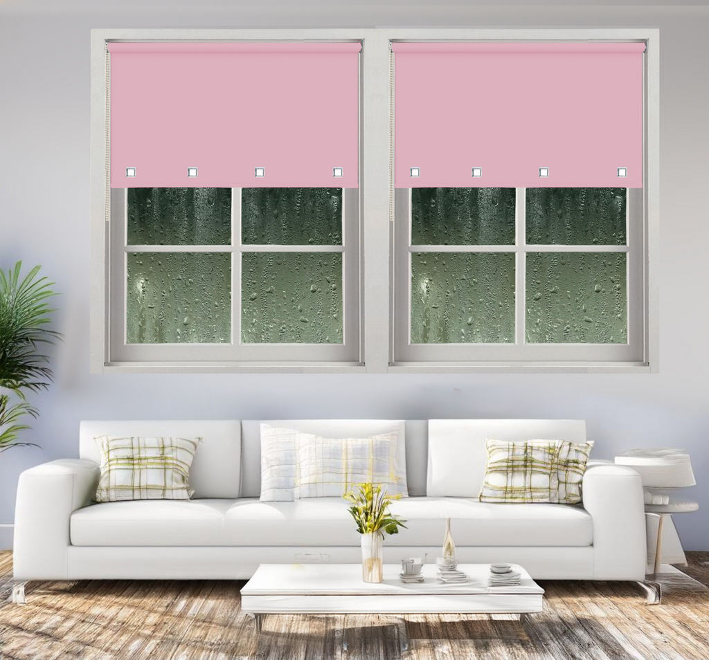 Pink Square Eyelet roller Blinds Daylight Blinds Easy fit