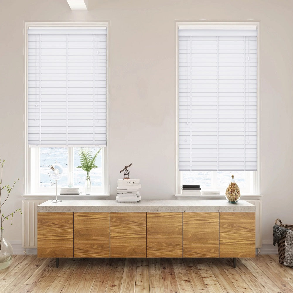 Tape style blinds Faux wood 
