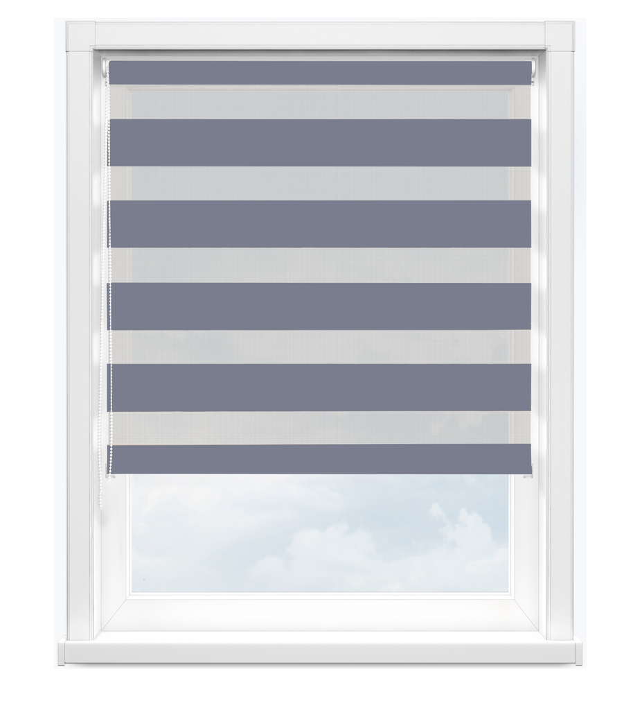 Grey  Zebra Roller Blinds Day and Night Blinds for Windows